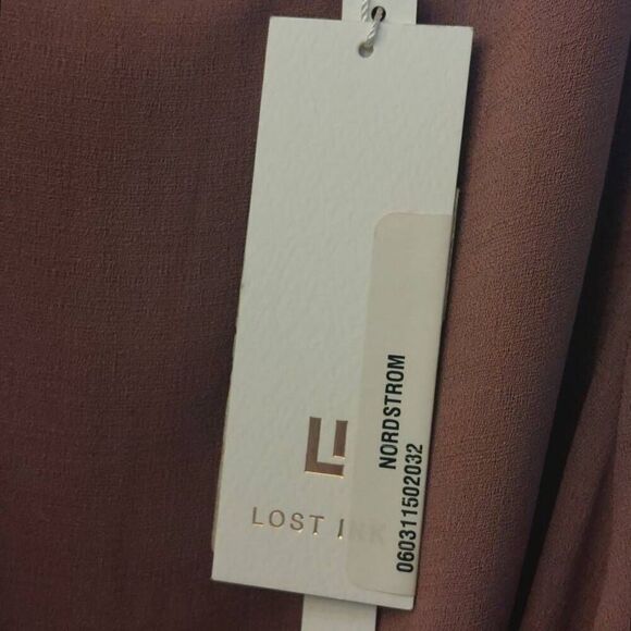 Lost Ink Nordstrom Cold Shoulder Dress Dusty Rose NWT size 20 - Picture 3 of 6